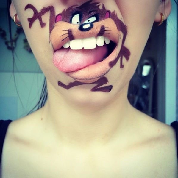 Peinture sur bouche Taz