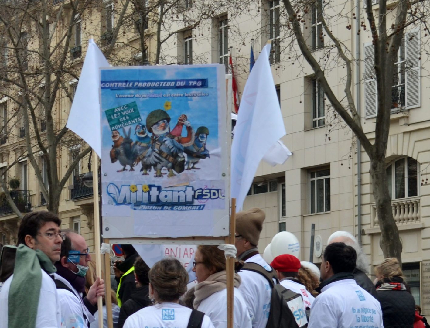Banderolle manifestation dentiste 15 mars 2015 photo