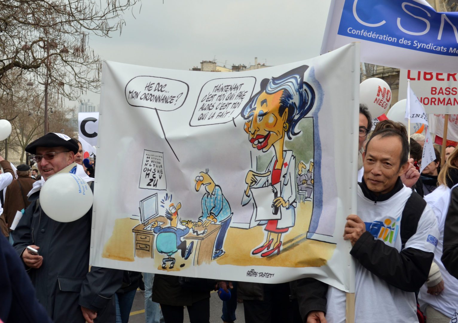 Blouses blanches manif 2015
