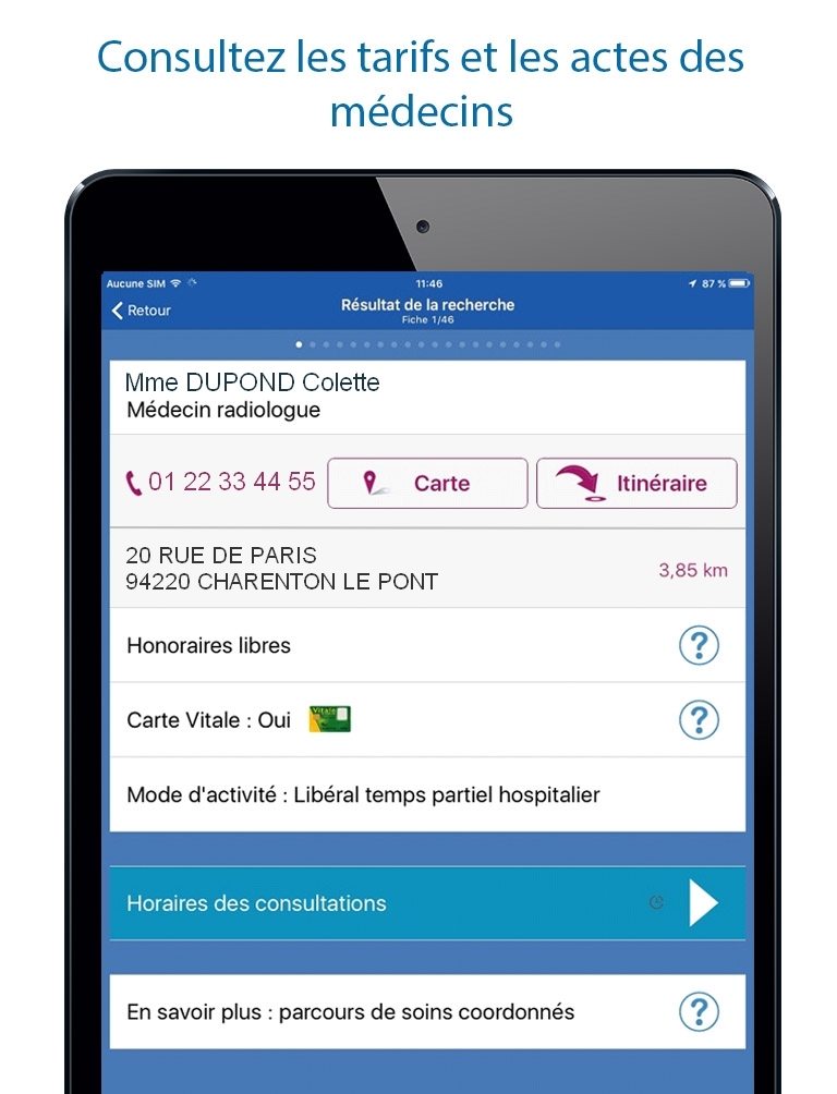 CNAMTS - Annuaire santé - Captures d-écran - affinage